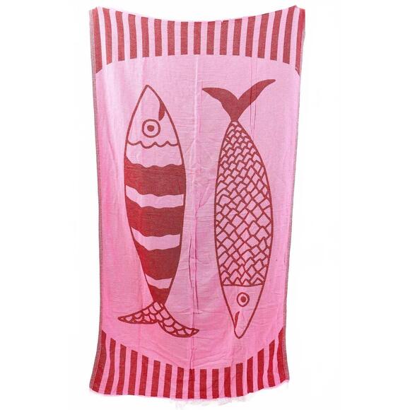 HAT ATTACK Other - NEW HAT ATTACK turkish towel in double fish pink/red